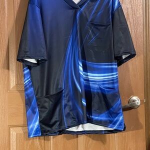 Blue and Black Graphic Shirt